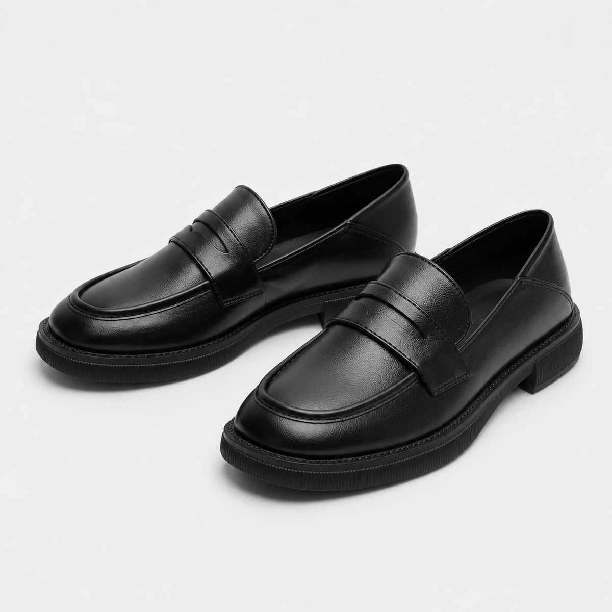 Mocassin en Cuir Vernis Noir Talon pour Femme | Melissa