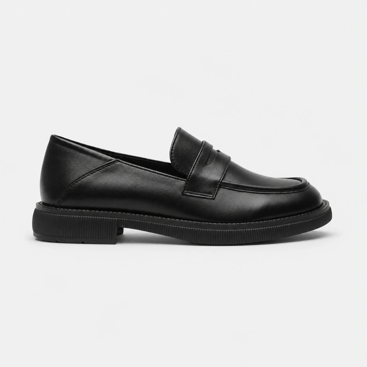 Mocassin en Cuir Vernis Noir Talon pour Femme | Melissa