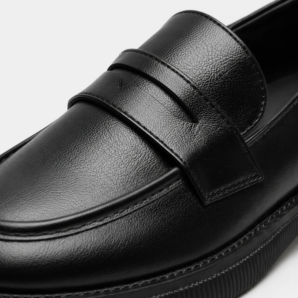 Mocassin en Cuir Vernis Noir Talon pour Femme | Melissa