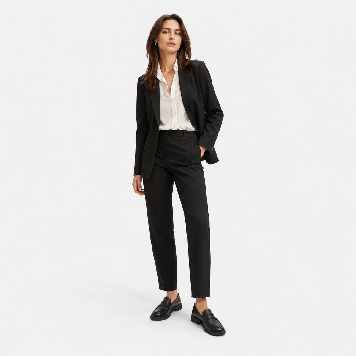 Mocassin en Cuir Vernis Noir Talon pour Femme | Melissa