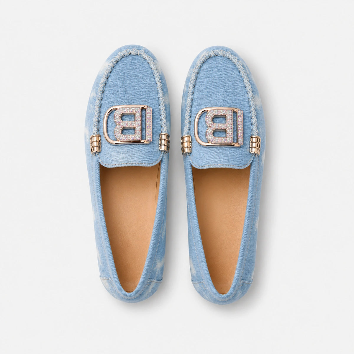 Mocassin en Jean Bleu Femme Bijoux | Morgane