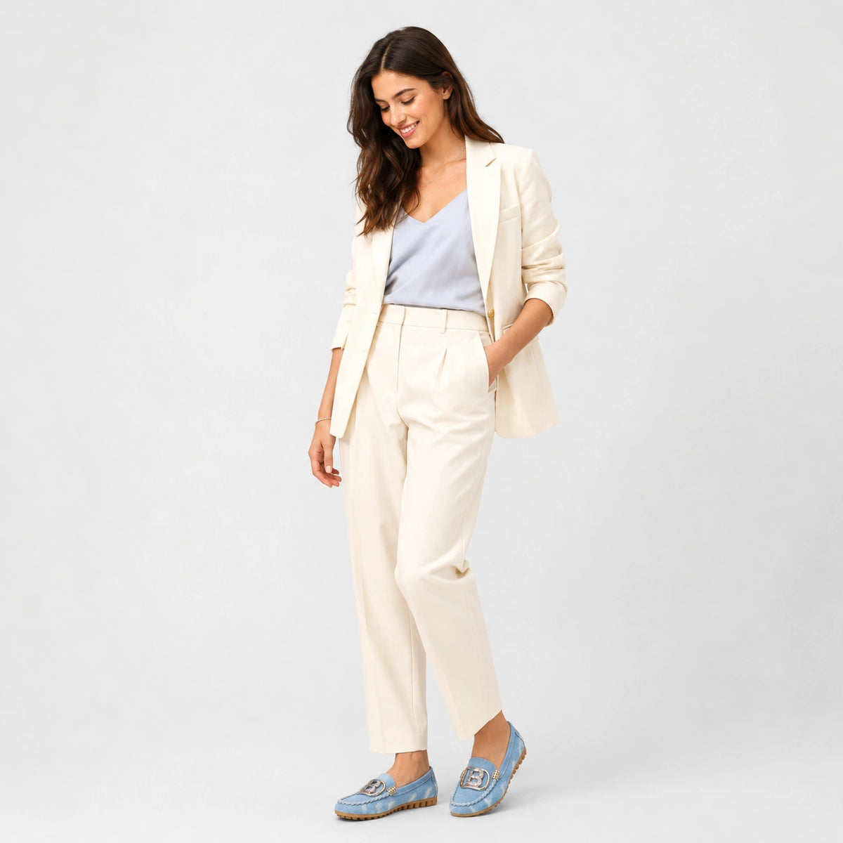 Mocassin en Jean Bleu Femme Bijoux | Morgane