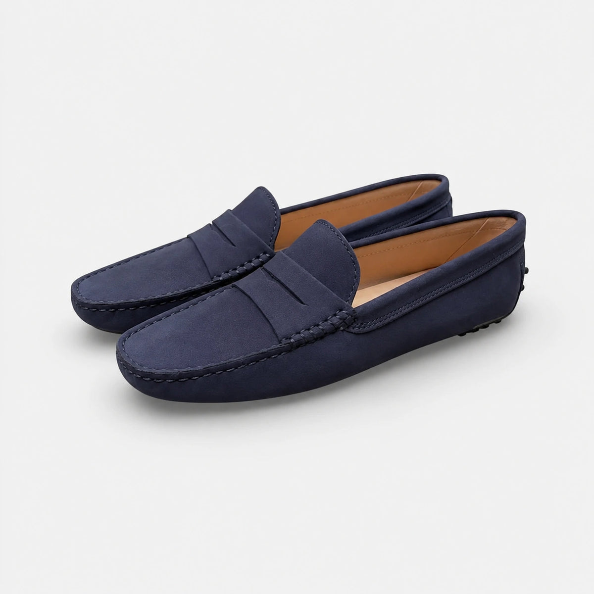 Mocassin en Daim Marine pour Femme | Nadege