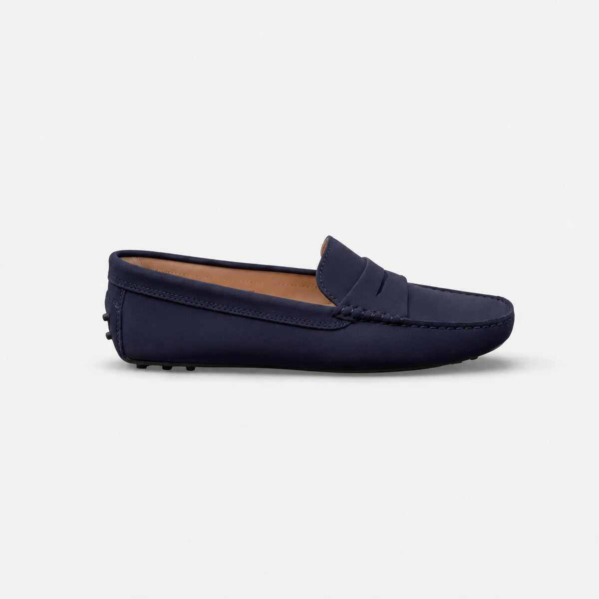 Mocassin en Daim Marine pour Femme | Nadege