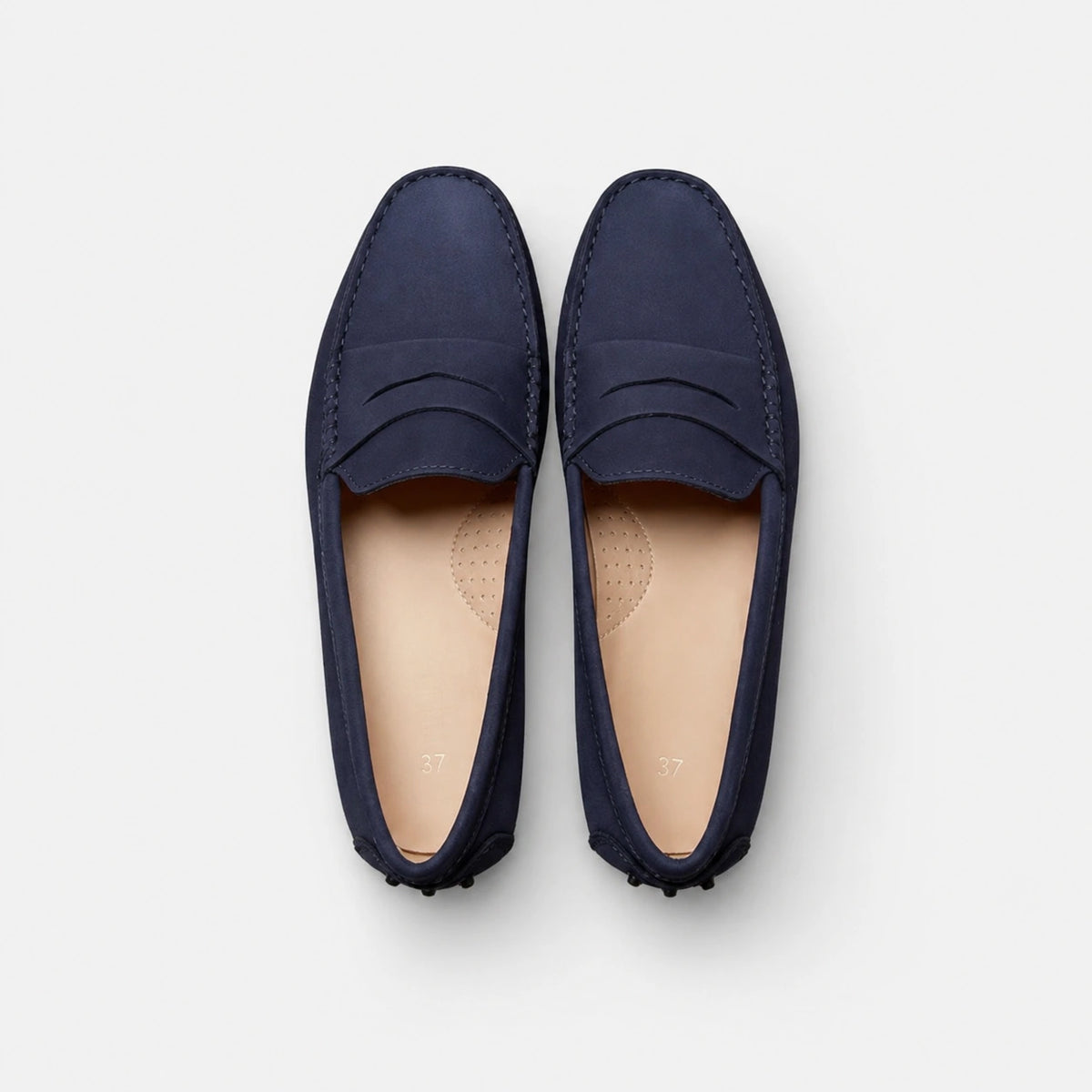 Mocassin en Daim Marine pour Femme | Nadege