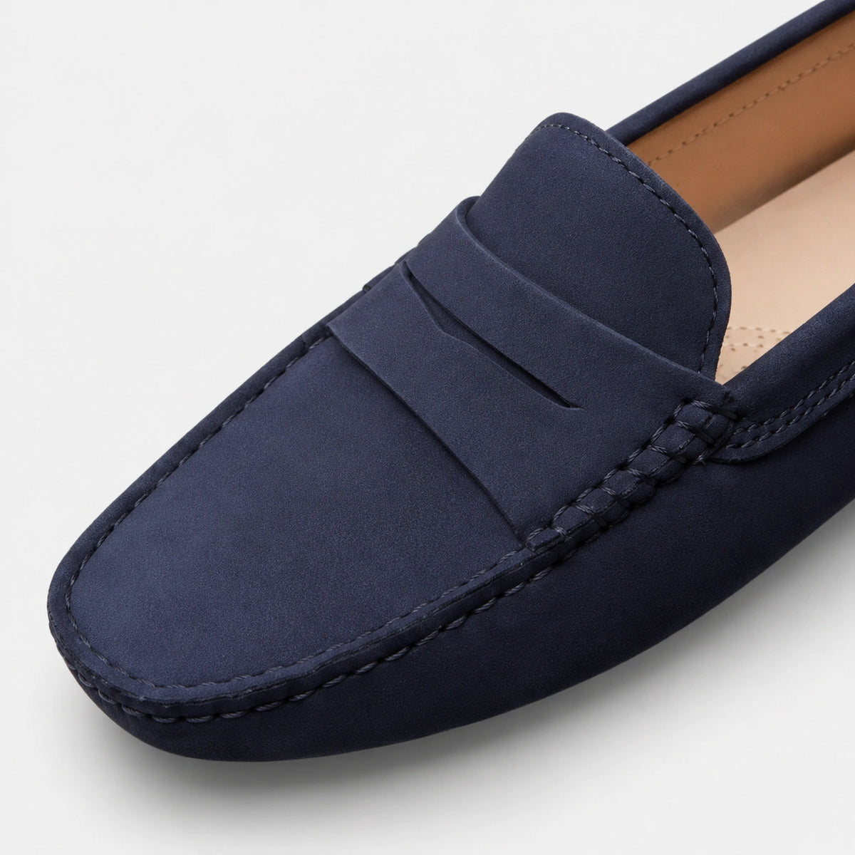 Mocassin en Daim Marine pour Femme | Nadege