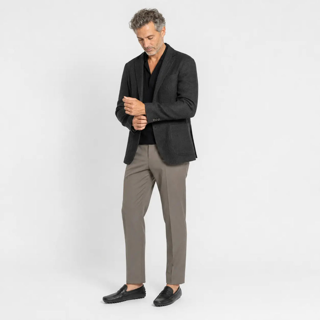 Mocassin pour Bateau en Cuir Vernis Noir Homme | Nathan