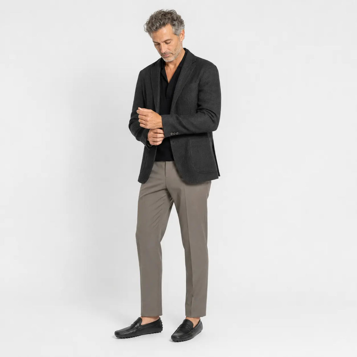 Mocassin pour Bateau en Cuir Vernis Noir Homme | Nathan