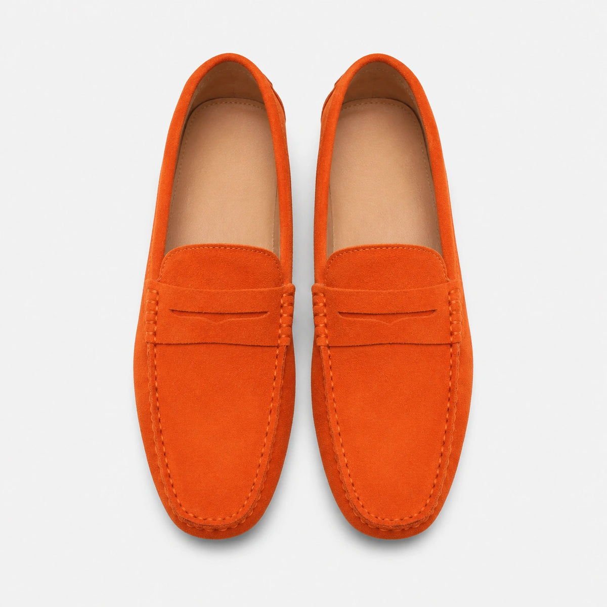 Mocassin Femme Daim Orange | Sidonie
