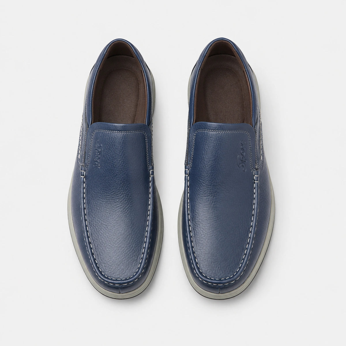 Mocassin en Cuir Bleu Marine Épais pour Homme | Tancrede