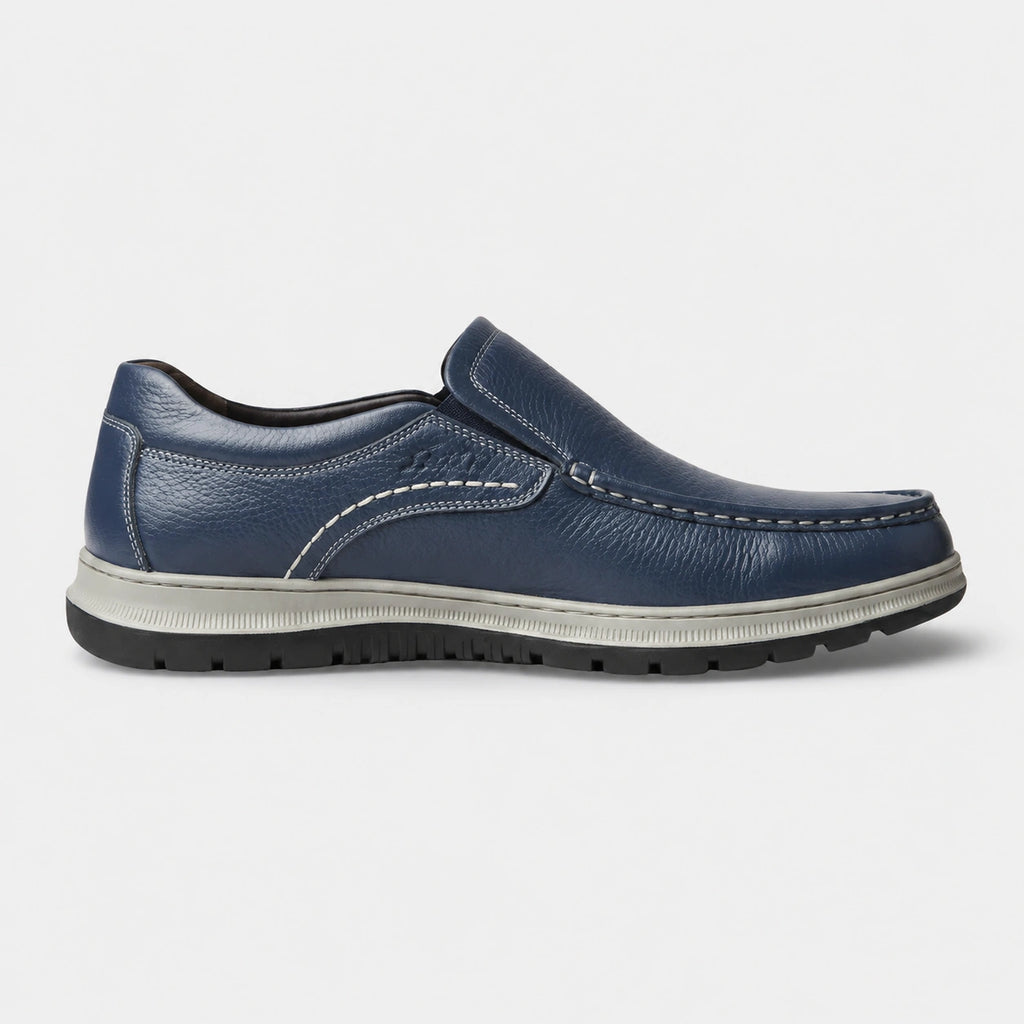 Mocassin en Cuir Bleu Marine Épais pour Homme | Tancrede