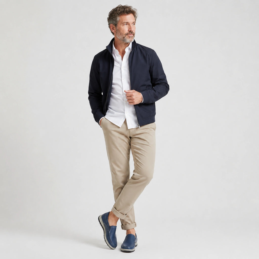 Mocassin en Cuir Bleu Marine Épais pour Homme | Tancrede
