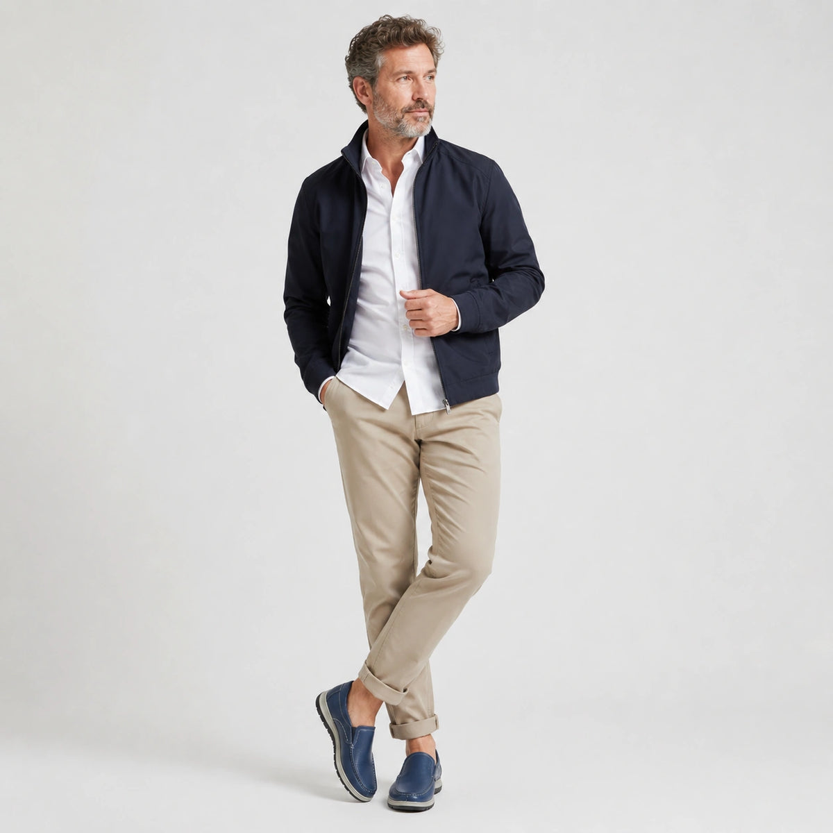 Mocassin en Cuir Bleu Marine Épais pour Homme | Tancrede
