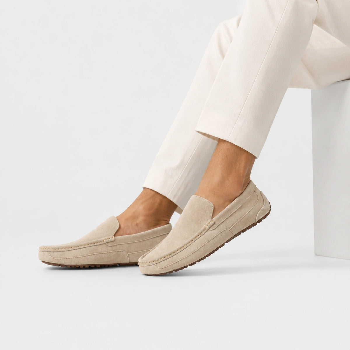 Mocassin en Daim Beige pour Homme | Theo