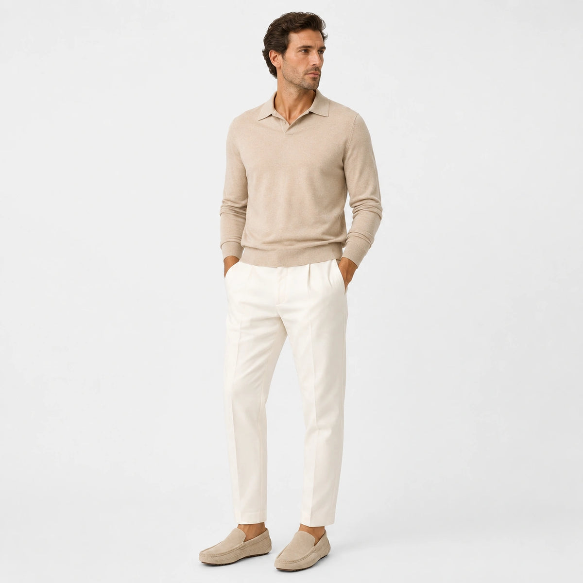 Mocassin en Daim Beige pour Homme | Theo