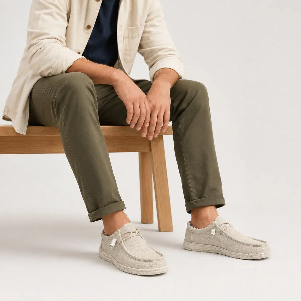 Mocassin Blanc pour Homme à Lacet | Théodore