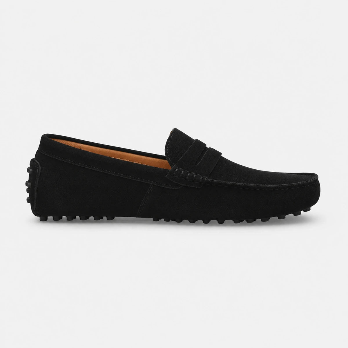 Mocassin Noir Daim Homme Vintage | Tom
