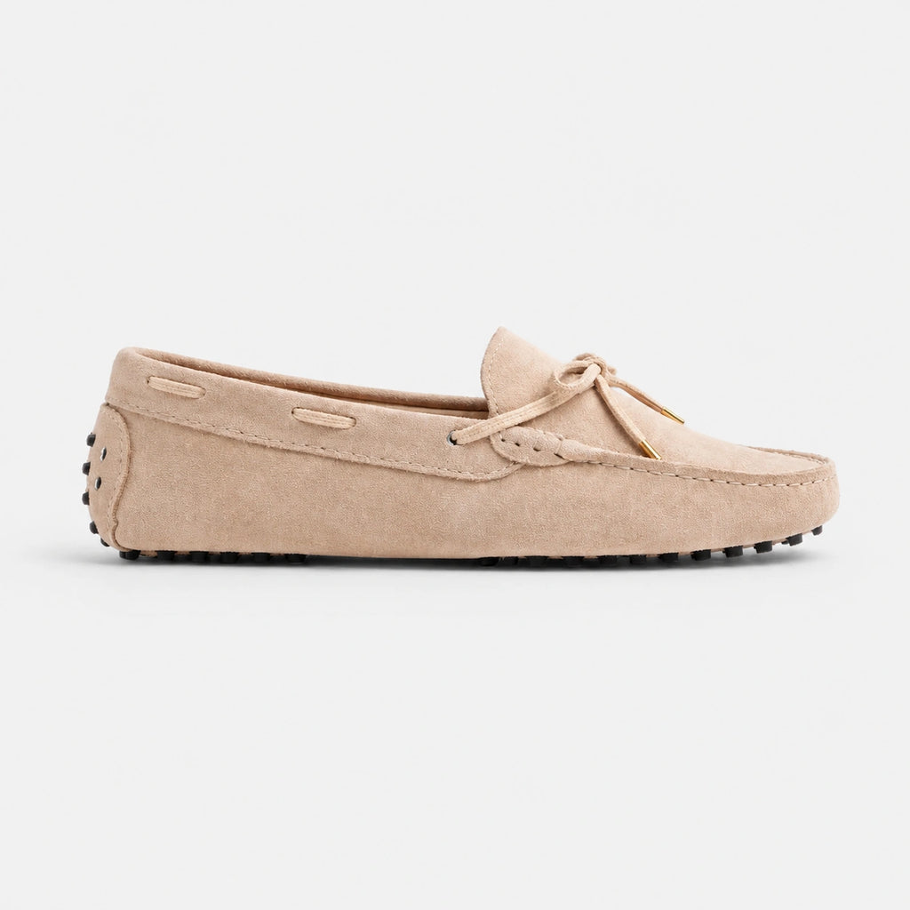 Mocassin en Daim Beige pour Femme | Vanessa