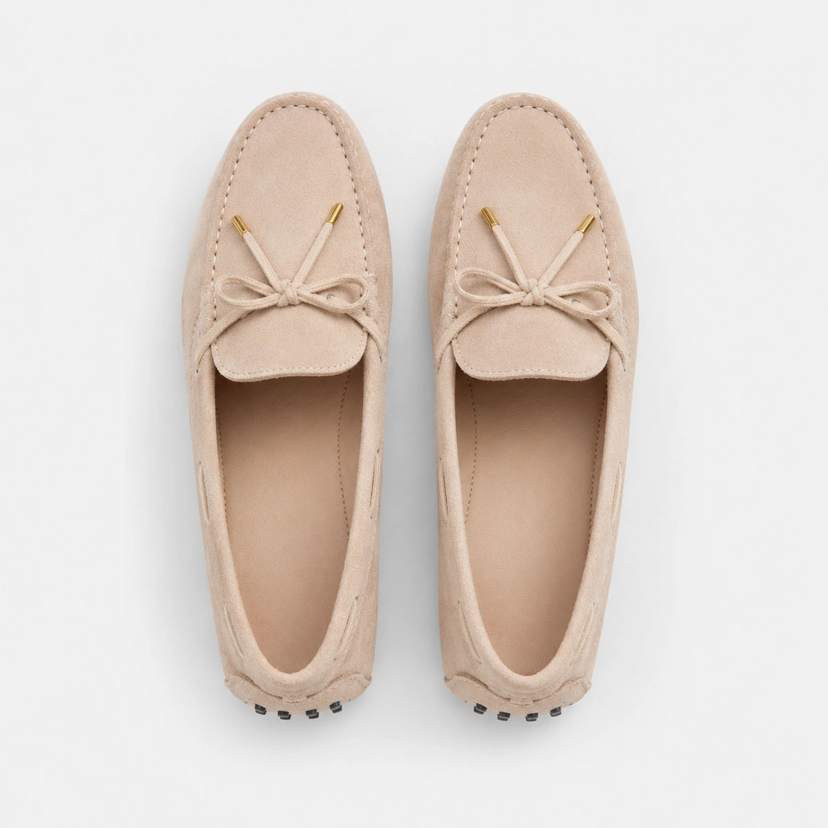 Mocassin en Daim Beige pour Femme | Vanessa