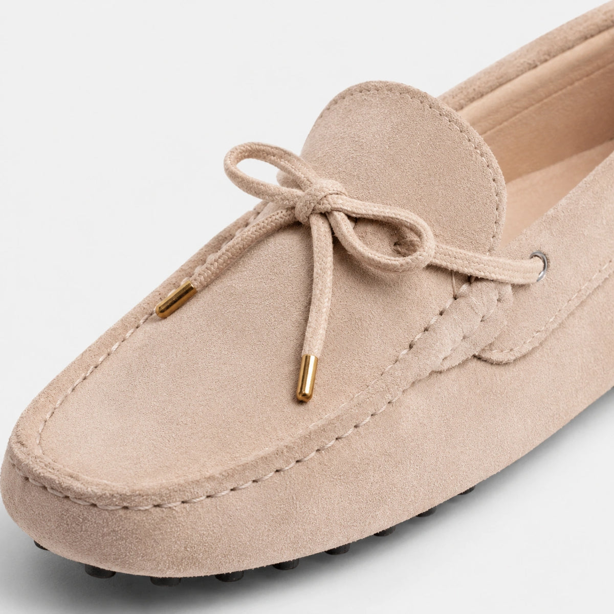Mocassin en Daim Beige pour Femme | Vanessa