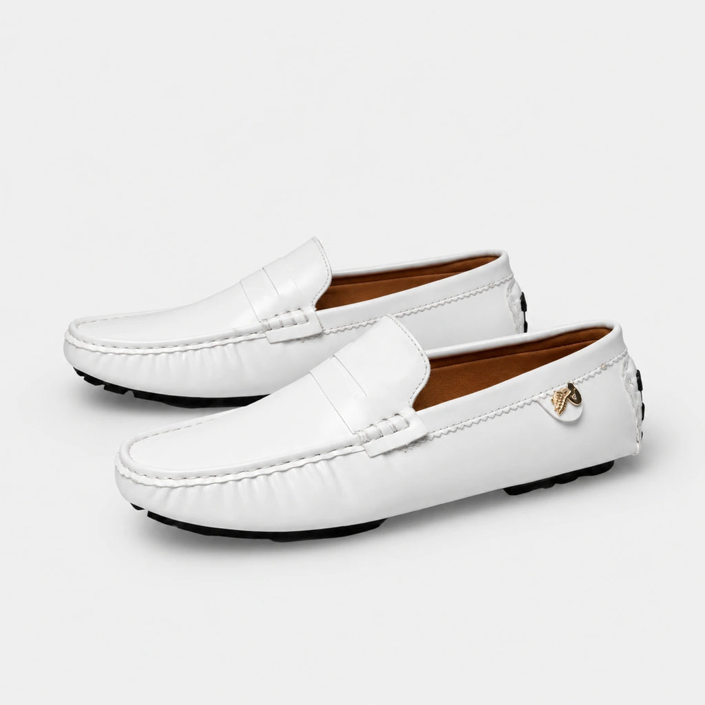 Mocassin en Cuir Vernis Blanc pour Femme | Victoire