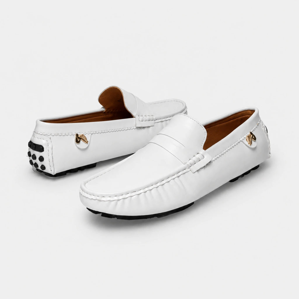 Mocassin en Cuir Vernis Blanc pour Femme | Victoire