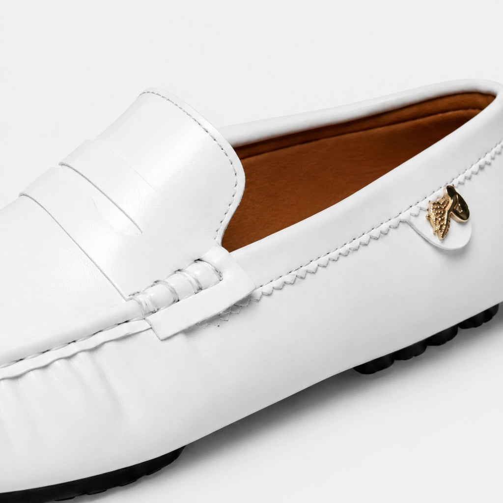 Mocassin en Cuir Vernis Blanc pour Femme | Victoire