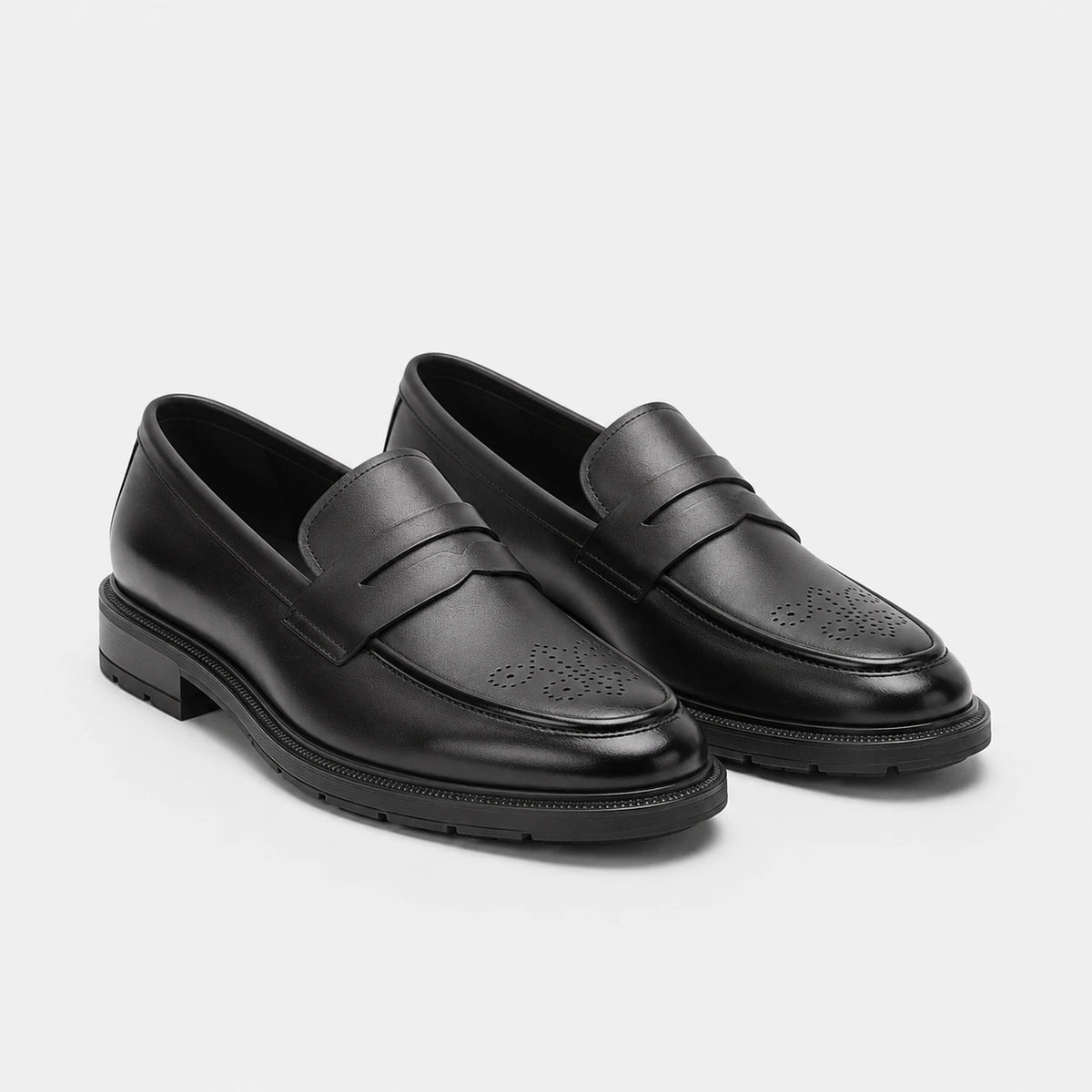 Mocassin Confort en Cuir Noir pour Costume Mariage | Yannick