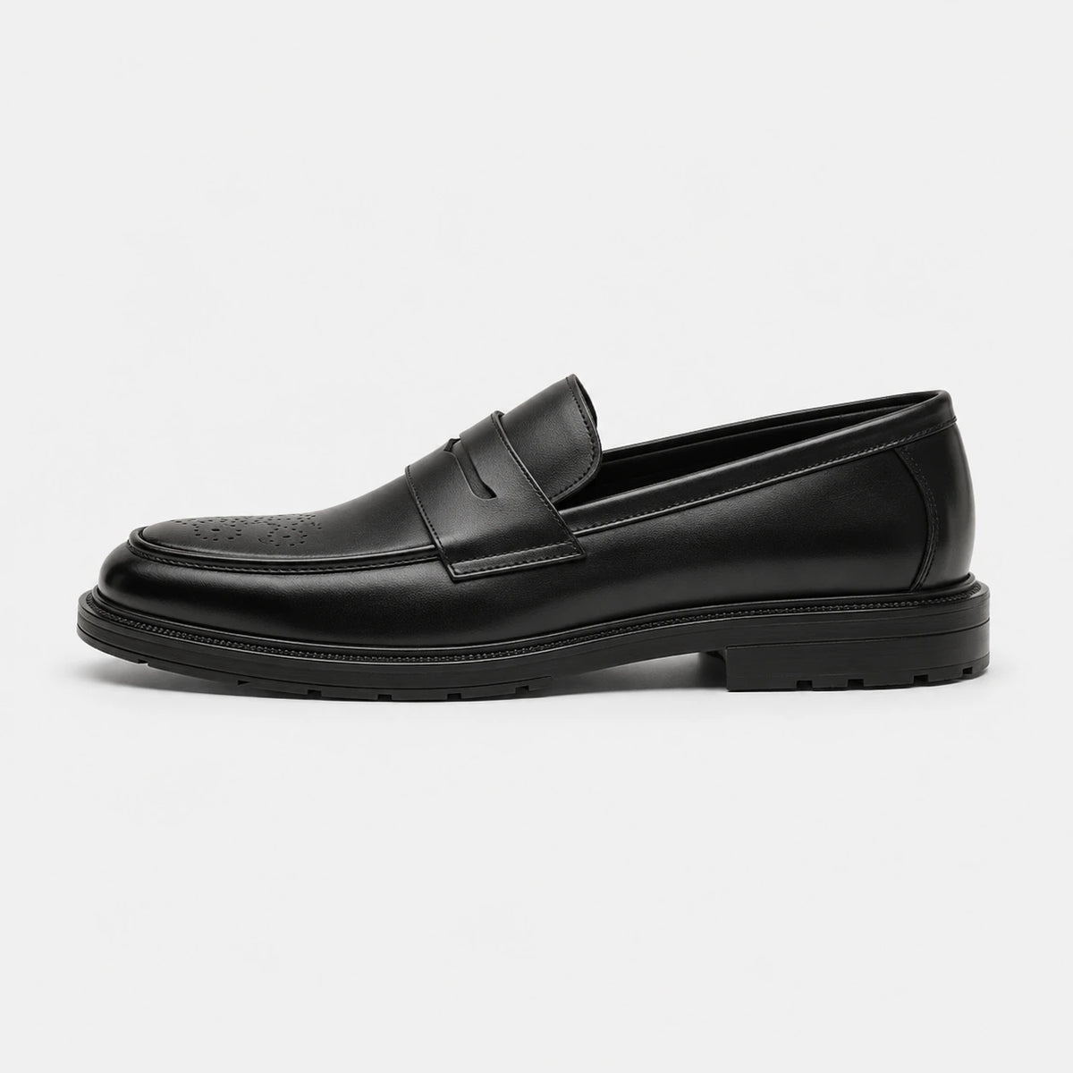 Mocassin Confort en Cuir Noir pour Costume Mariage | Yannick