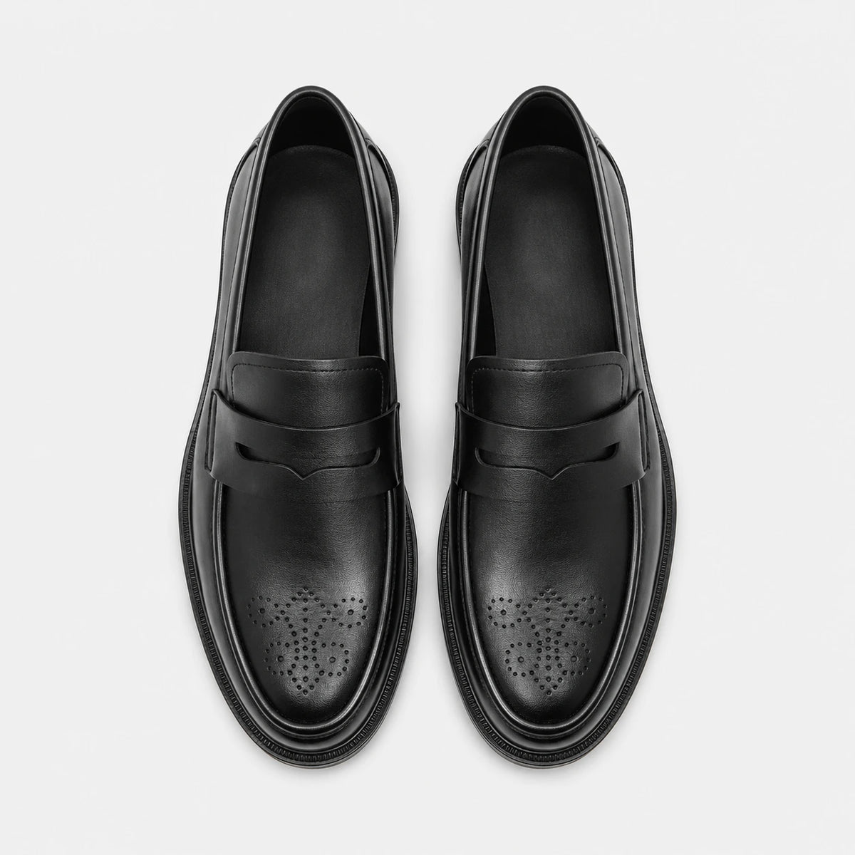 Mocassin Confort en Cuir Noir pour Costume Mariage | Yannick