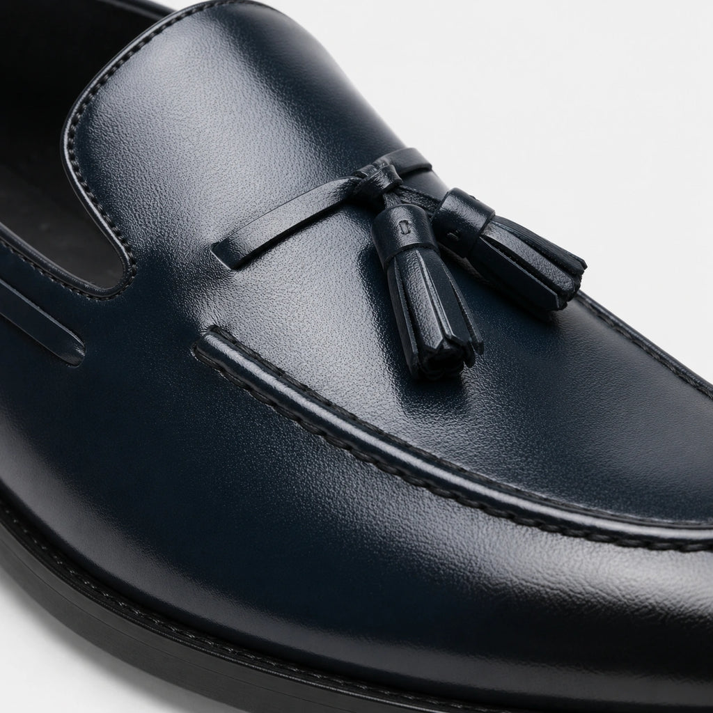 Mocassin en Cuir Marine à Gland Homme | William
