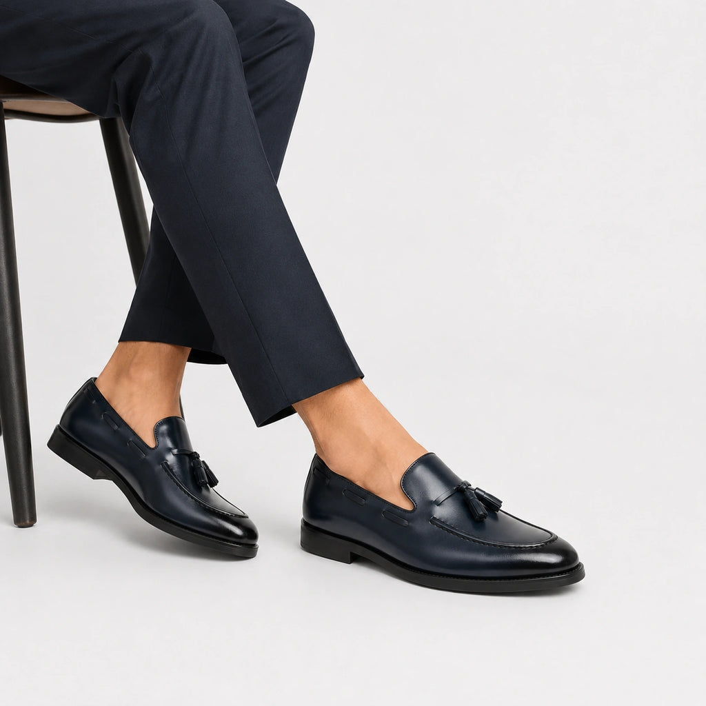 Mocassin en Cuir Marine à Gland Homme | William