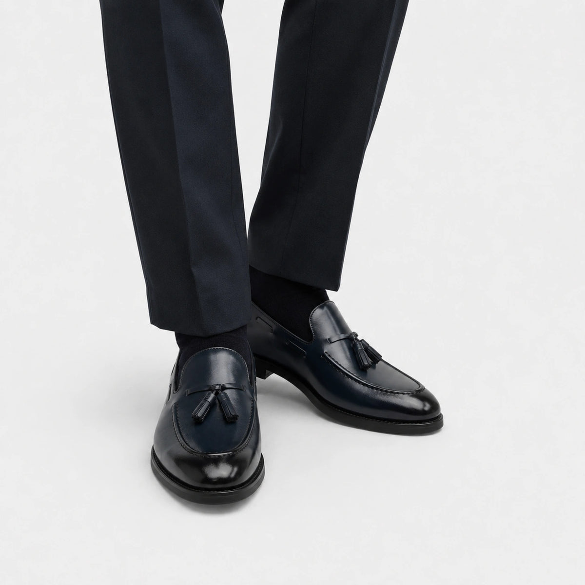Mocassin en Cuir Marine à Gland Homme | William