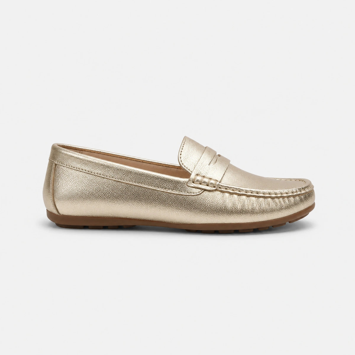 Mocassin Femme Or | Léonie