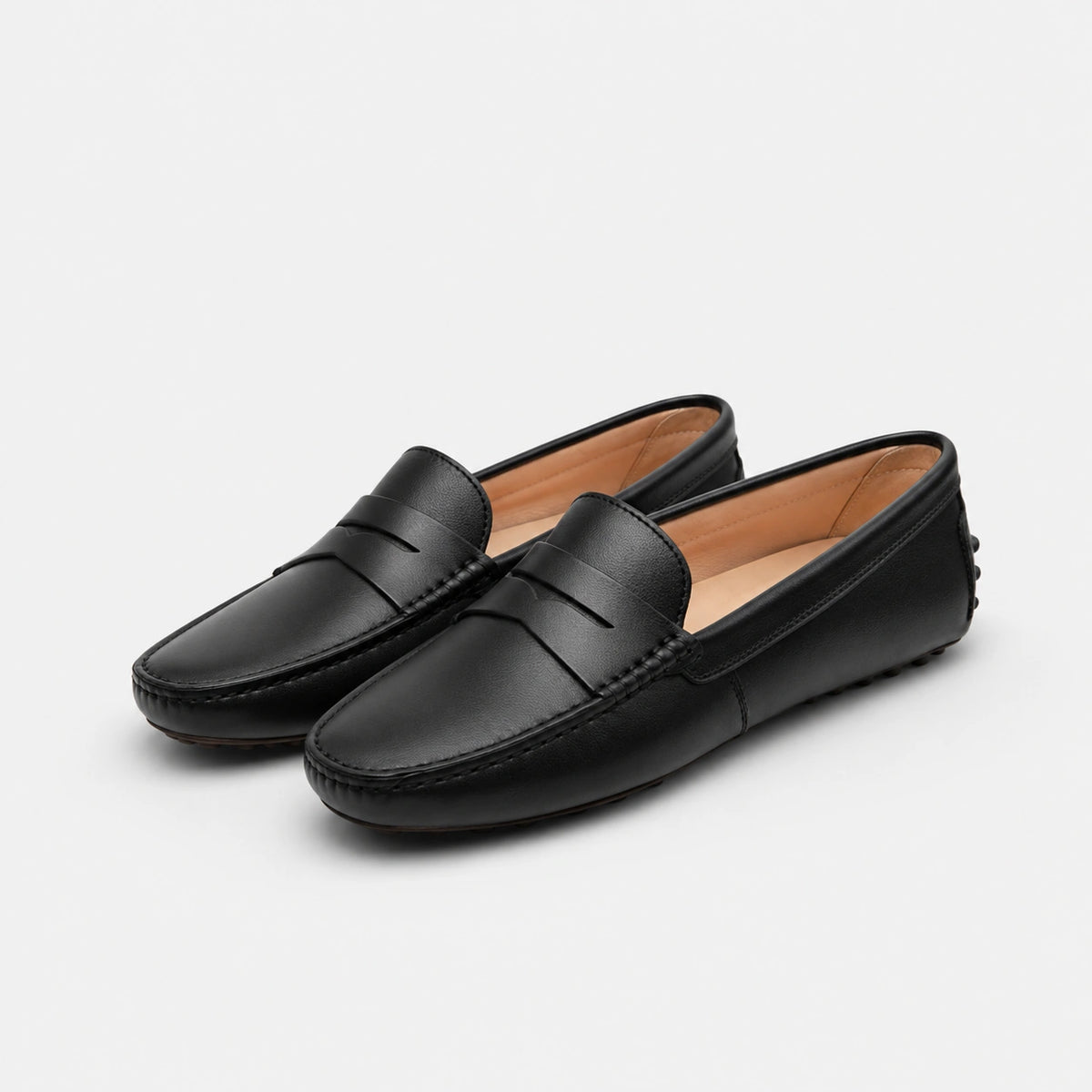 Mocassin en Cuir Mat Noir pour Femme | Nina