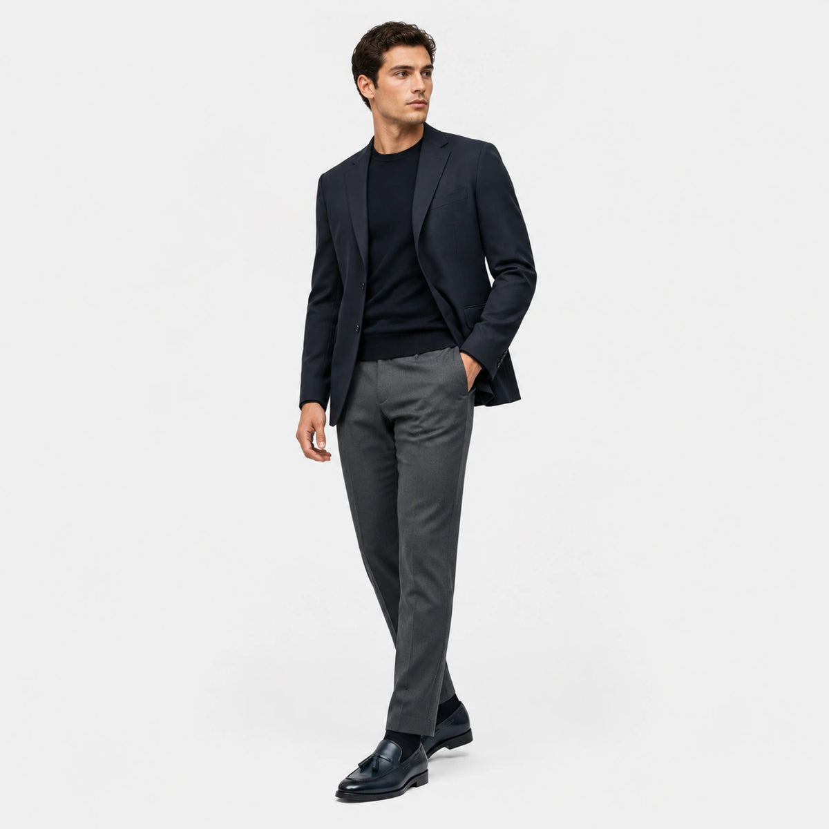 Mocassin en Cuir Marine à Gland Homme | William