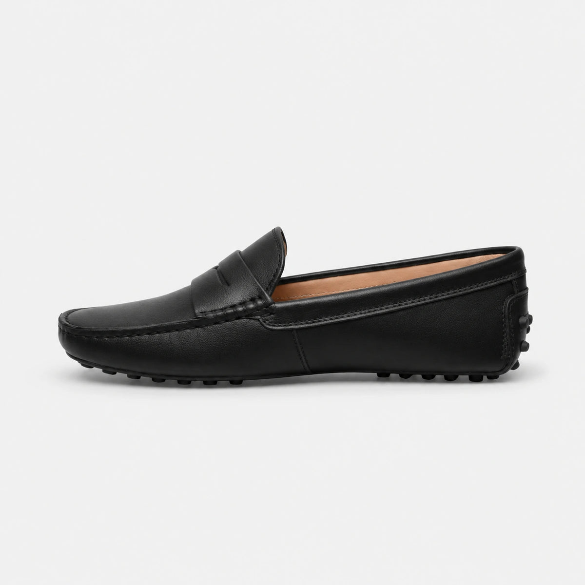Mocassin en Cuir Mat Noir pour Femme | Nina